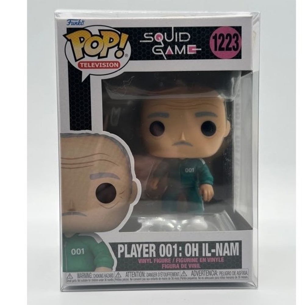 Squid Game Player 001 Oh‎ Il-Nam Funko Pop! Television #1223 in Pop Protector